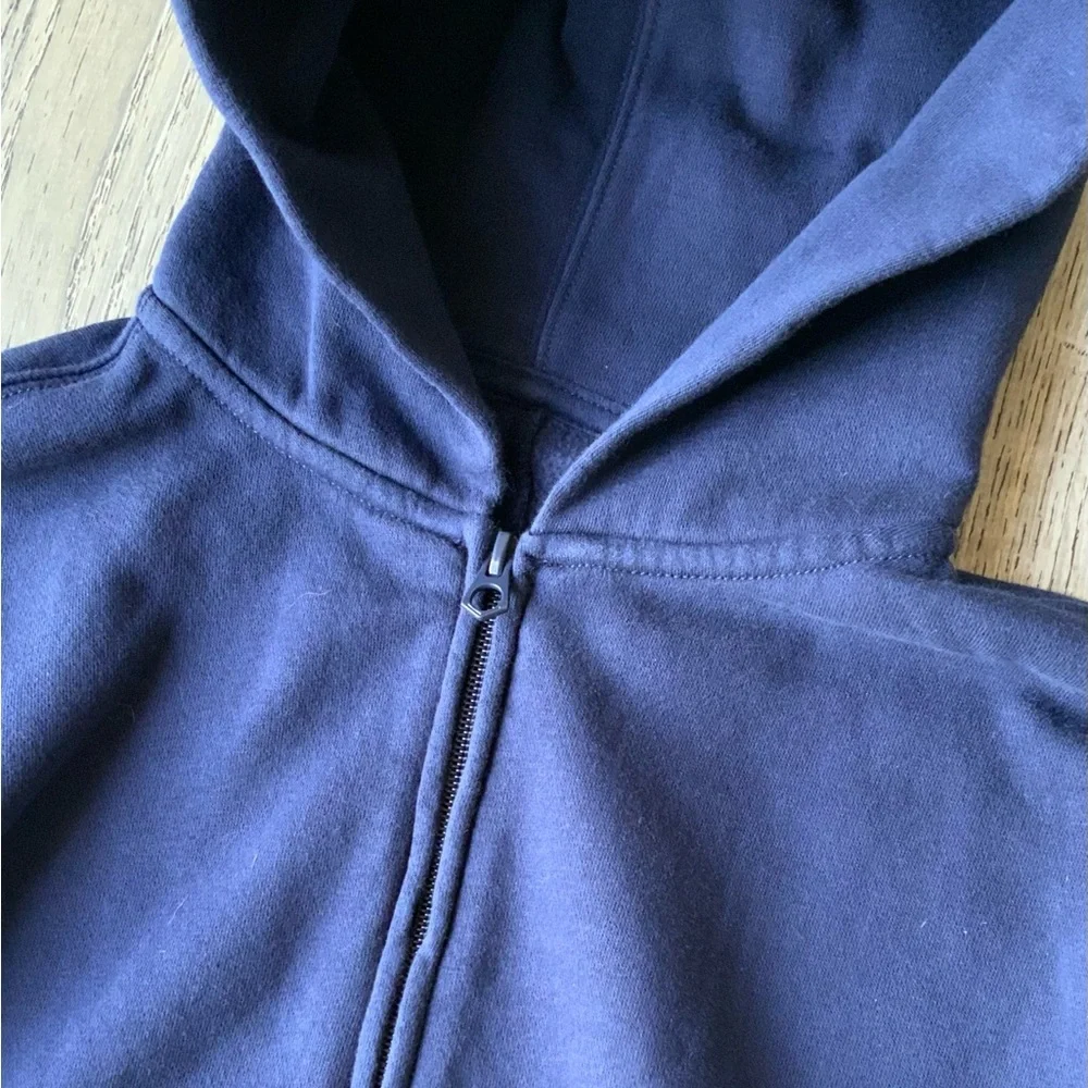 GAP Navy Zipper Up Hoodie Kids Large (10)
